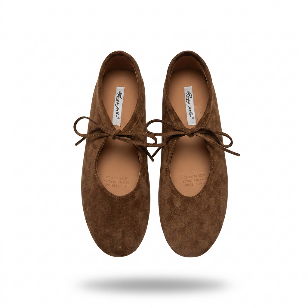 Butterfly-Knot Slip-On Flats