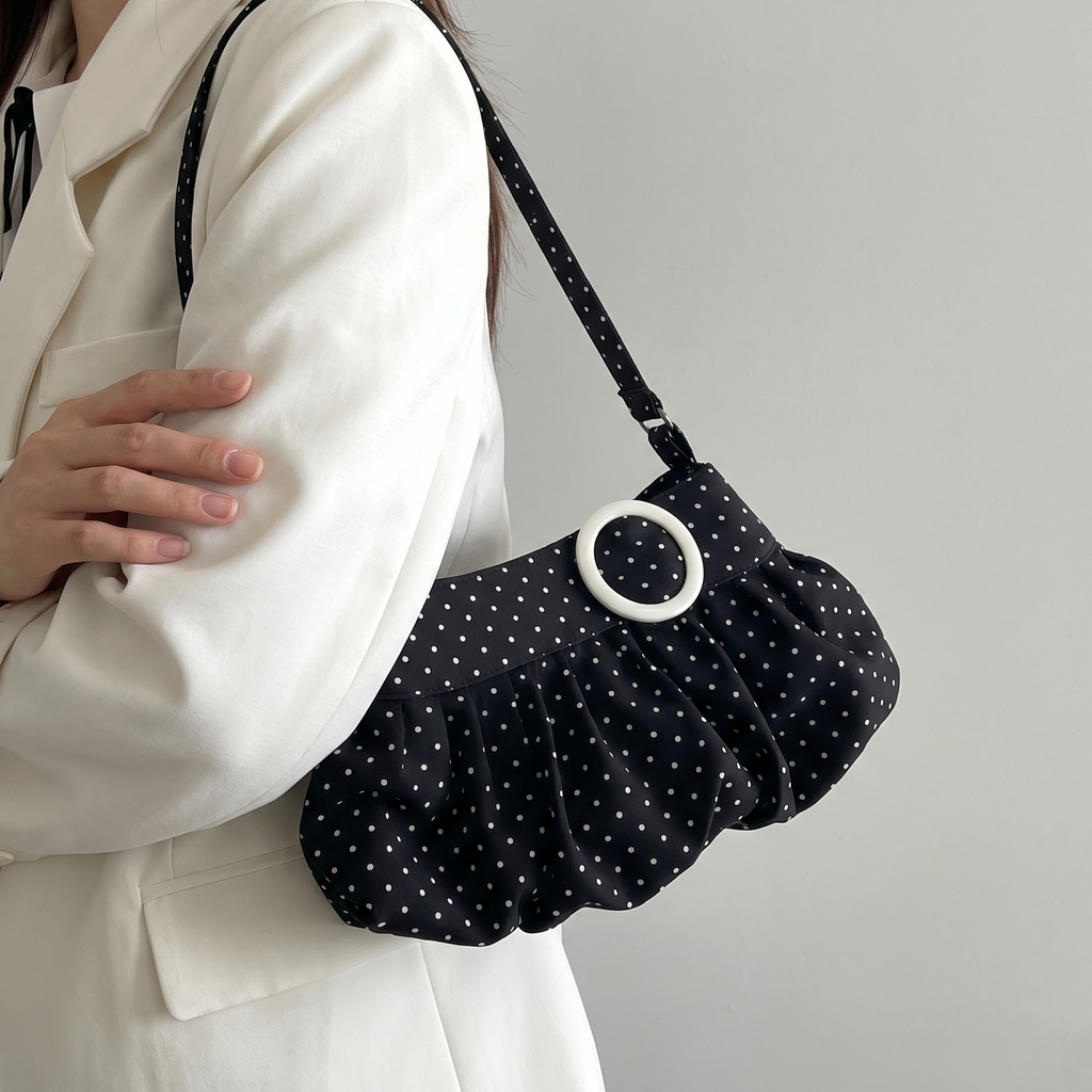 Pleated Shoulder Bag