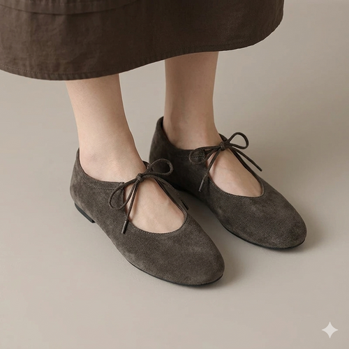 Butterfly-Knot Slip-On Flats