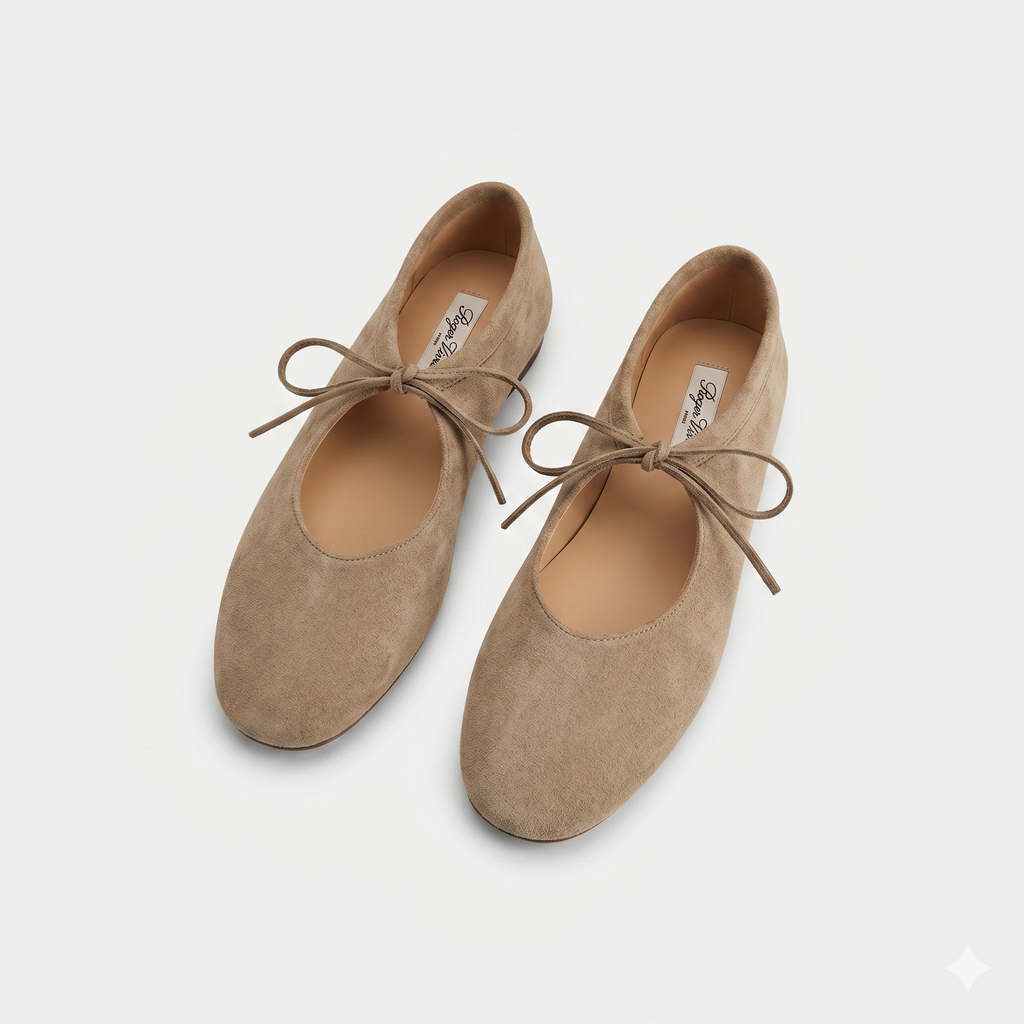 Butterfly-Knot Slip-On Flats